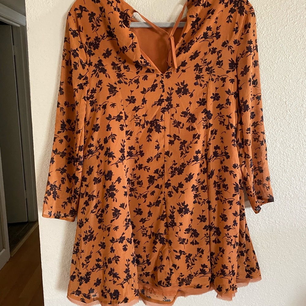 Burnt orange colored dress
